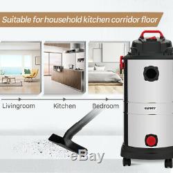 1200W 30L Wet/Dry Vacuum Cleaner 4 Modes Dust Extracting Industrial With Socket