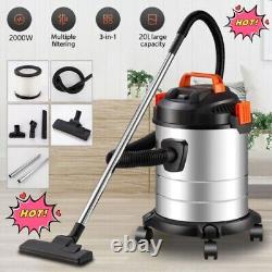 2000W Vacuum Cleaner Wet and Dry Bagless 20L Cylinder Powerful Compact Cleaning