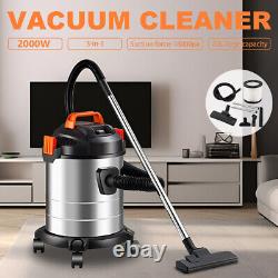 3 In1 Vacuum Cleaner Wet and Dry Bagless 1600W 20L Cylinder Powerful Compact UK