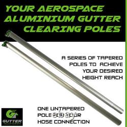 3600w Gutter Vacuum 40ft Lightest 1.2m Aerospace Aluminium Gutter Cleaning Poles