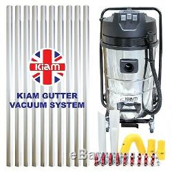 40ft 12m Pole Kit Kiam Gutter Cleaning System KV80 Wet & Dry Vacuum Cleaner