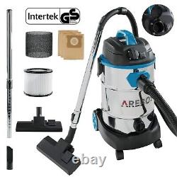 AREBOS Industrial Vacuum Cleaner 5IN1 1600W Vacuum Cleaner Wet Dry 30L Blue