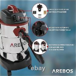 AREBOS Industrial Vacuum Cleaner 5IN1 1600W Vacuum Cleaner Wet Dry 30L Red