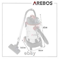 AREBOS Industrial Vacuum Cleaner 5IN1 1600W Vacuum Cleaner Wet Dry 30L Red