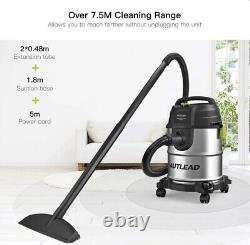 AUTLEAD Wet and Dry Vacuum Cleaner, 1000W 20L Vacuum Cleaner with Silencer