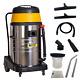 Car Wash Vacuum Cleaner 3 Motor 3600w Commercial Wet / Dry Industrial Hoover 80l