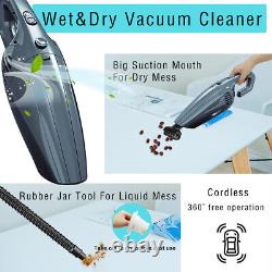 Cordless Car Vacuum Cleaner Small Floor Wet & Dry Handheld Strong Suction 9000Pa