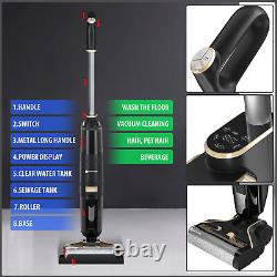Cordless Wet Dry Vacuum Floor Cleaner and Mop, One-Step Cleaning for Hard Floors