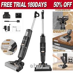 Cordless Wet and Dry Vacuum Cleaner Upright Floor Carpet Scrubber Self Cleaning