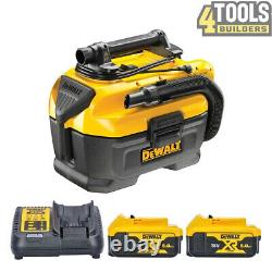 DeWalt DCV584 18V/54V XR 7 Litre L-Class Wet & Dry Vacuum Cleaner With 2 x 5.0Ah