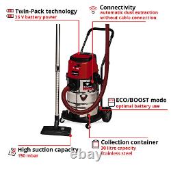 Einhell Cordless Vacuum Cleaner 30L Wet And Dry 36V TP-VC 36/30 S Auto BODY ONLY