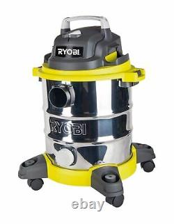 Ex Display Ryobi RVC-1220I-G 20L 1250W Stainless Steel Wet & Dry Vacuum