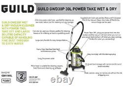 Guild 30L Wet & Dry Vacuum Cleaner with Power Take Off 1500W