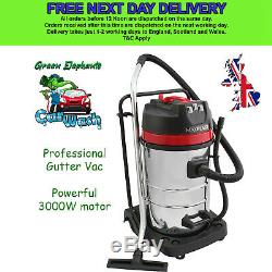 Gutter Vacs 3000w 80L Guttervac Gutter Industrial Vacuum Cleaner Wet and Dry