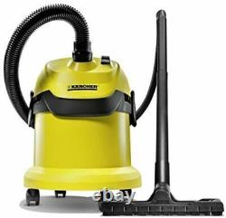 Heavy Duty 1000W Yellow Wet & Dry Vacuum Cleaner 12 Ltr Tub Hoover Wheeled