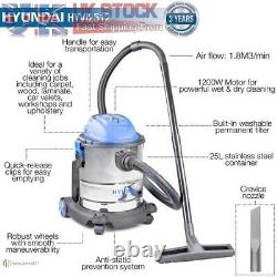 Hyundai 1200W 3-In-1 Wet and Dry Vacuum Cleaner, 3 Year Warranty