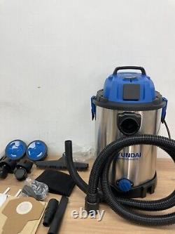 Hyundai HYVI3014 1400W 3 IN 1 Wet & Dry Electric Vacuum Cleaner Silver