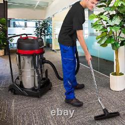 Industrial Vacuum Cleaner 80L Wet & Dry 3000W Hoover, Stainless Steel Commercial