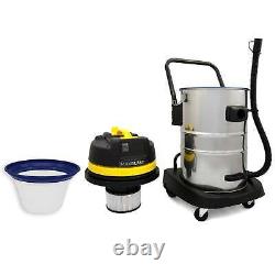 Industrial Vacuum Cleaner Wet & Dry 60L Extra Powerful Stainless Steel Hoover