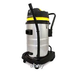 Industrial Wet & Dry Vacuum Cleaner & Attachments, Powerful 1400W, 60 Litre