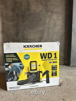 Karcher WD 1 Battery 7L 18V Cordless Wet/Dry Vacuum Cleaner Set Yellow