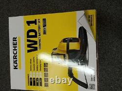 Kärcher WD1 Cordless Wet & Dry Vacuum Cleaner with battery. New