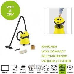 Karcher WD2 Compact Tough Wet & Dry Multi-Purpose Vacuum Cleaner FREE DELIVERY