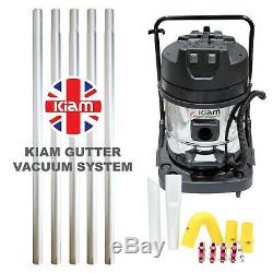 Kiam Gutter Cleaning 20ft 6m Pole Kit System KV60-2 Wet & Dry Vacuum Cleaner