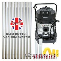 Kiam Gutter Cleaning KV60 Wet & Dry Vacuum Cleaner & 40ft 12m Pole Kit System