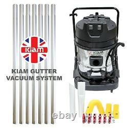 Kiam Gutter Cleaning System KV60-2 Wet & Dry Vacuum Cleaner & 28ft 8.4m Pole Kit