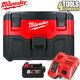 Milwaukee M18vc2 18v Wet & Dry Vacuum Cleaner + 1 X 5.0ah Battery & Charger