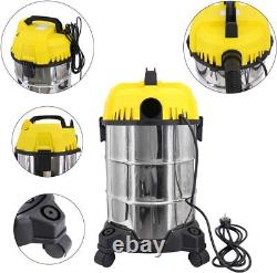 NRG Wet and Dry Vacuum Cleaner Self-Cleaning 18KPa 30L 1600W Yellow Silver