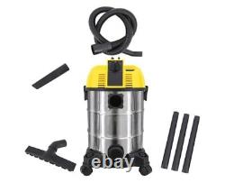 NRG Wet and Dry Vacuum Cleaner Self-Cleaning 18KPa 30L 1600W Yellow Silver