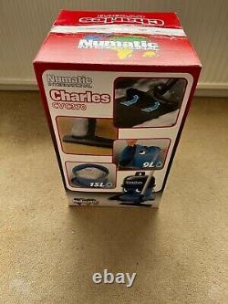 NUMATIC CHARLES CVC 370-2 Wet and Dry Bag Cylinder Vacuum Cleaner Blue