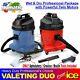 Numatic Car Valeting Wet & Dry Vacuum Duo Two Machines Package Upholstery Tools