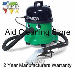 Numatic George GVE370 2 Vacuum Carpet Cleaner Hoover Wet & Dry Green A26A Kit UK