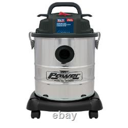 PC195SD Sealey Vacuum Cleaner Wet & Dry 20ltr 1250W Stainless Drum