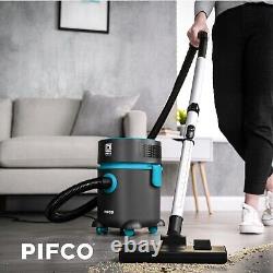 PIFCO Wet and Dry Vacuum Cleaner 8L Bagless Cylinder Compact Cleaning