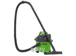 SEALEY Vacuum Cleaner Wet & Dry 10ltre 1000W / 230V BRIGHT Green