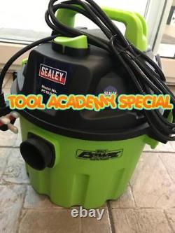 SEALEY Vacuum Cleaner Wet & Dry 10ltre 1000W / 230V BRIGHT Green