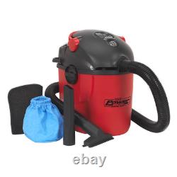 Sealey 230V 1000W Wet & Dry Vacuum Cleaner Lightweight 10L Red/Black PC100