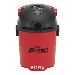 Sealey 230V 1000W Wet & Dry Vacuum Cleaner Lightweight 10L Red/Black PC100