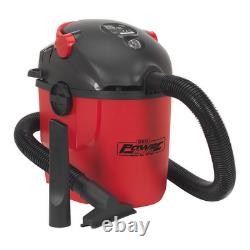 Sealey 230V 1000W Wet & Dry Vacuum Cleaner Lightweight 10L Red/Black PC100