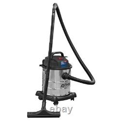 Sealey PC195SD Vacuum Cleaner Wet & Dry 20ltr 1250W Stainless Drum