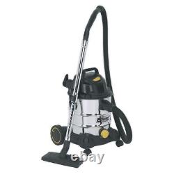 Sealey PC200SD110V Vacuum Cleaner Industrial Wet & Dry 20L 1250With110V Stainless