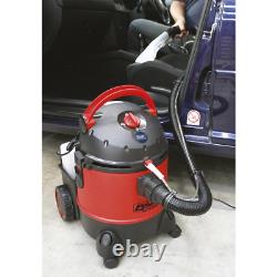 Sealey PC310 20L 1250W Wet and Dry Valeting Machine with Accessories Black/Red