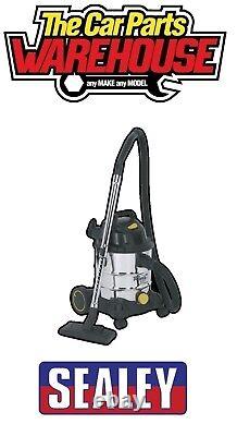 Sealey Vacuum Cleaner Builder / Construction Wet & Dry 20ltr 1250W / 110V Steel