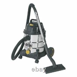 Sealey Vacuum Cleaner Industrial Wet & Dry 20L 1250With110V Stainless Drum