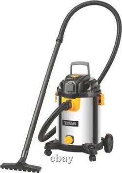Titan Corded Wet & Dry Vacuum Cleaner 220-240V 1400W 30Ltr -New