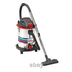 Vac King Cvac25ssr 25l Stainless Steel Wet & Dry Vacuum Cleaner + Power Take-off